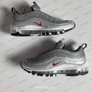 Boys Nike Air Max 97 Metallic silver/varsity red